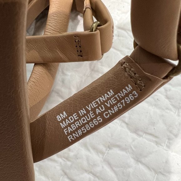 CASLON Tan Leather Strappy Flat Sandals - Size 8 - Picture 5 of 7